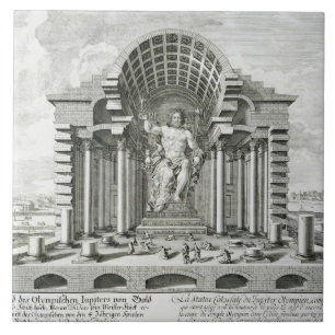 Statue of Olympian Zeus, made by Phidias in gold a Tile