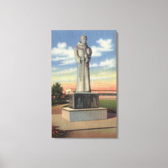 Statue of Padre Garces in Garces Circle Canvas Print (Front)
