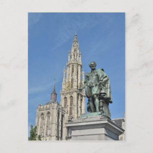 Statue of  Peter Paul Rubens in Antwerp, Belgium Postcard