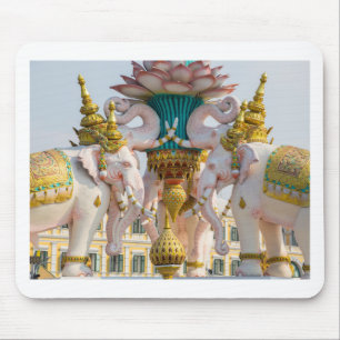 Statue of pink elephants Bangkok Thailand Mouse Mat