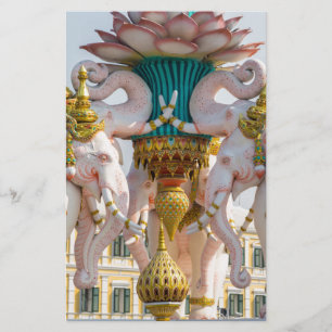 Statue of pink elephants Bangkok Thailand Stationery