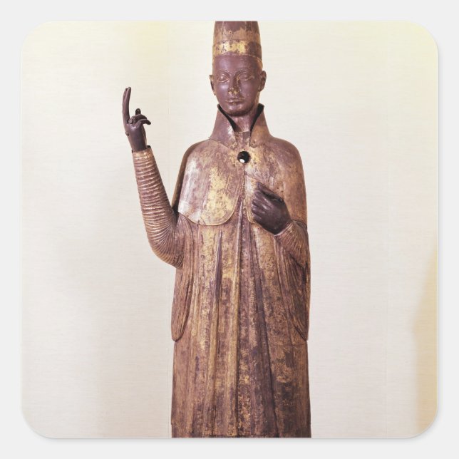 Statue of Pope Boniface VIII  1301 Square Sticker (Front)