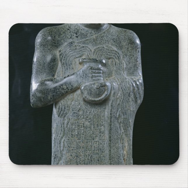 Statue of Prince Gudea, c.2150 BC Mouse Mat (Front)