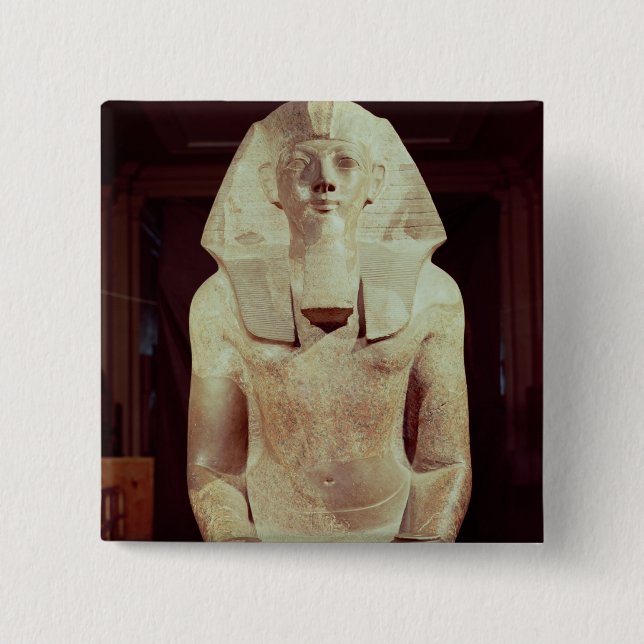 Statue of Queen Makare Hatshepsut 15 Cm Square Badge (Front)