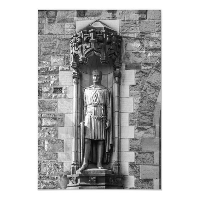 Statue of Robert the Bruce at Edinburgh Castle Photo Print (Front)