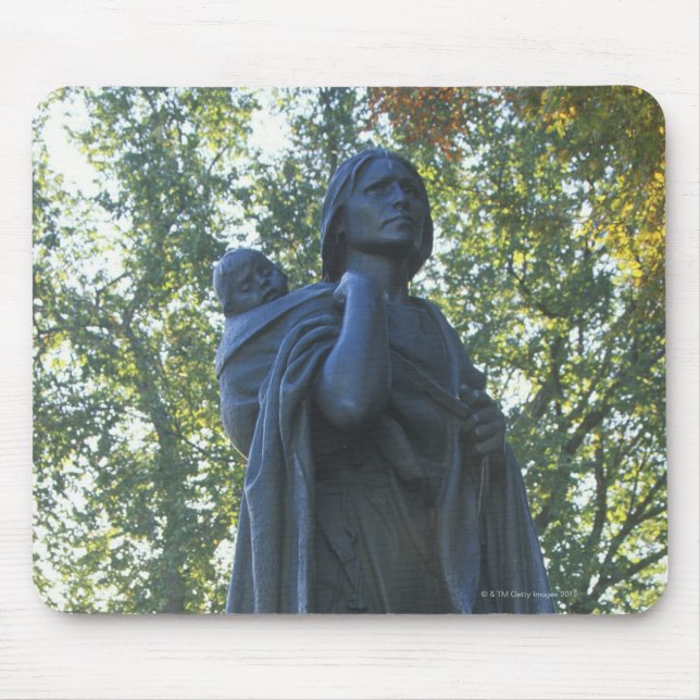 'Statue of Sacagawea and her son, guide on the Mouse Mat (Front)