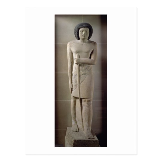 Statue of Sepa, Old Kingdom (painted limestone) Postcard