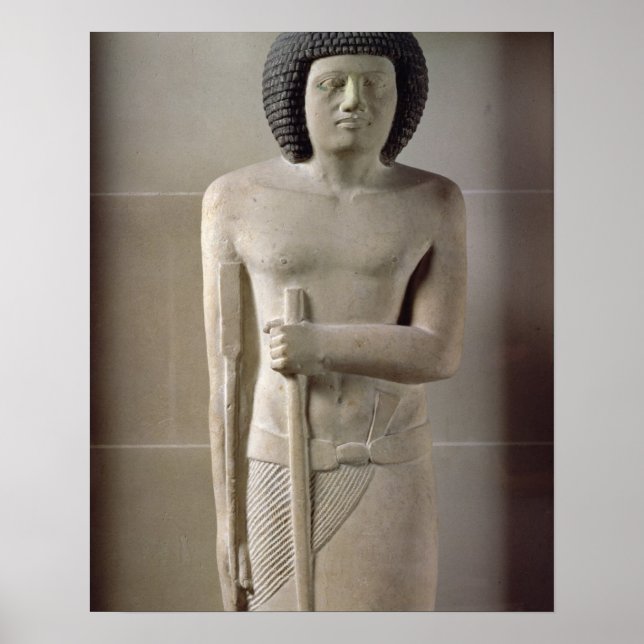 Statue of Sepa, Old Kingdom (painted limestone) Poster (Front)