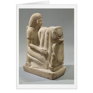 Statue of Setau presenting the cobra goddess Nekhb