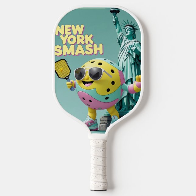 Statue of Smash – New York Pickleball Design Paddle (Front)