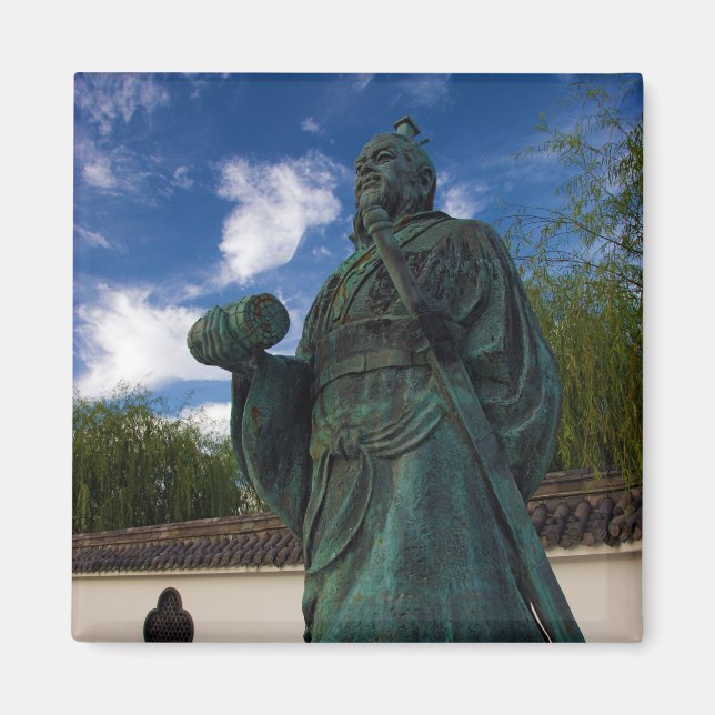 Statue of Sun Tzu in Yurihama, Tottori, Japan Magnet (Front)