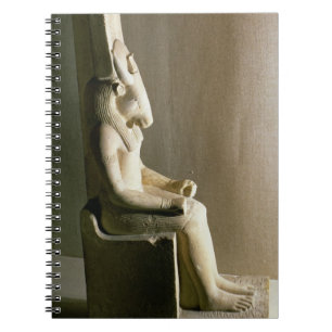 Statue of the god Montu with the head of a bull, f Notebook