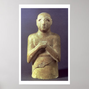 Statue of the God Utu, Mesopotamian, c.2400 BC (li Poster