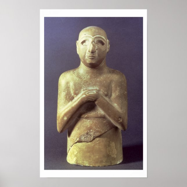 Statue of the God Utu, Mesopotamian, c.2400 BC (li Poster (Front)