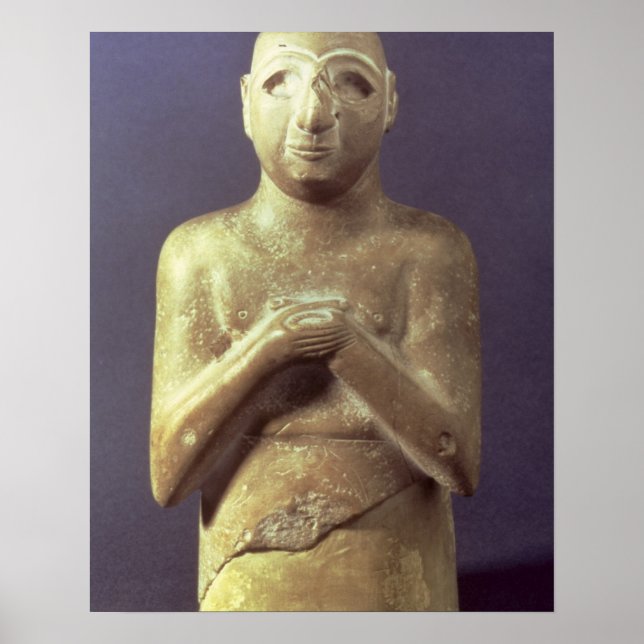 Statue of the God Utu, Mesopotamian, c.2400 BC (li Poster (Front)