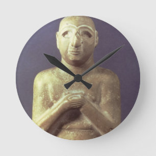 Statue of the God Utu, Mesopotamian, c.2400 BC (li Round Clock