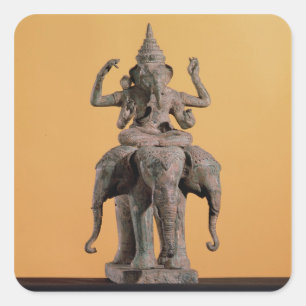 Statue of the Hindu God Ganesh Square Sticker