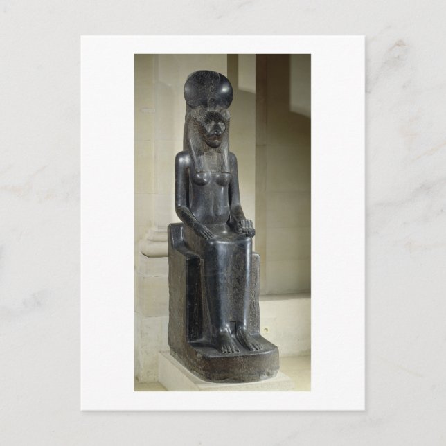 Statue of the lion-headed goddess Sekhmet, from th Postcard (Front)