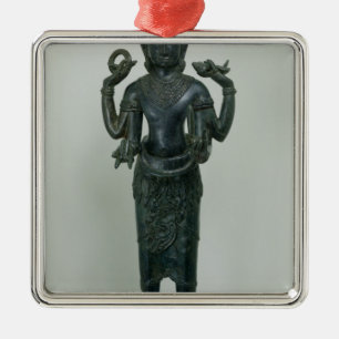 Statue of Vishnu in his triple form of Vishnu Metal Tree Decoration