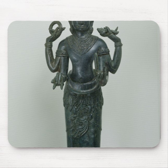 Statue of Vishnu in his triple form of Vishnu Mouse Mat (Front)