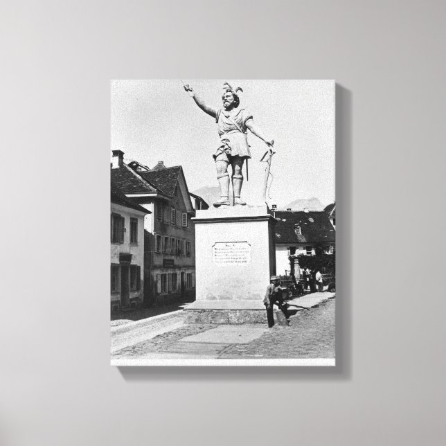 Statue of William Tell, c.1860-90 Canvas Print (Front)