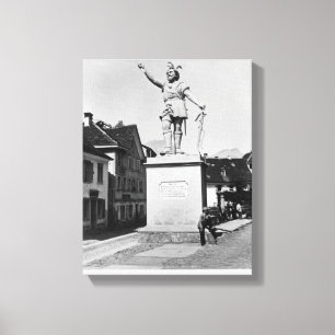Statue of William Tell, c.1860-90 Canvas Print