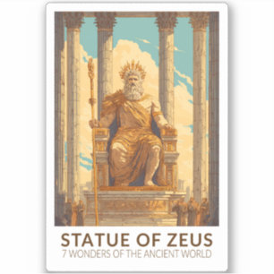 Statue of Zeus Seven Wonders of the World Vintage