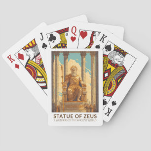 Statue of Zeus Seven Wonders of the World Vintage Playing Cards