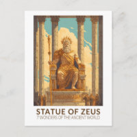 Statue of Zeus Seven Wonders of the World Vintage