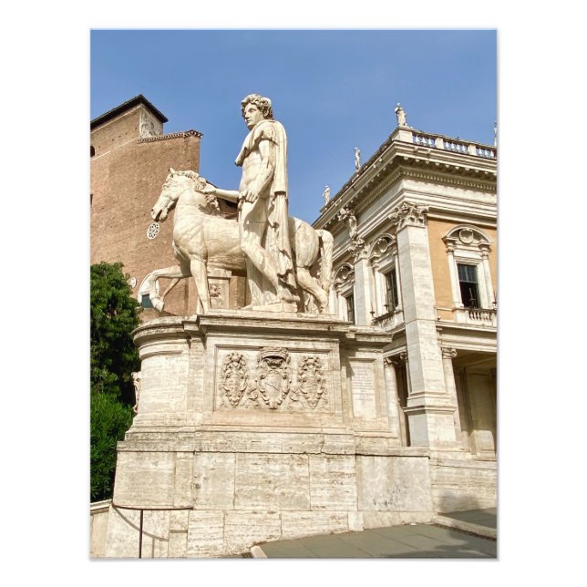 Statue on Capitoline Hill in Rome, Italy Photo Print (Front)