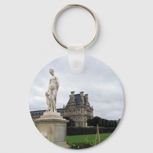 Statue on the Louvre Grounds Key Ring
