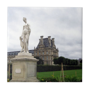 Statue on the Louvre Grounds Tile