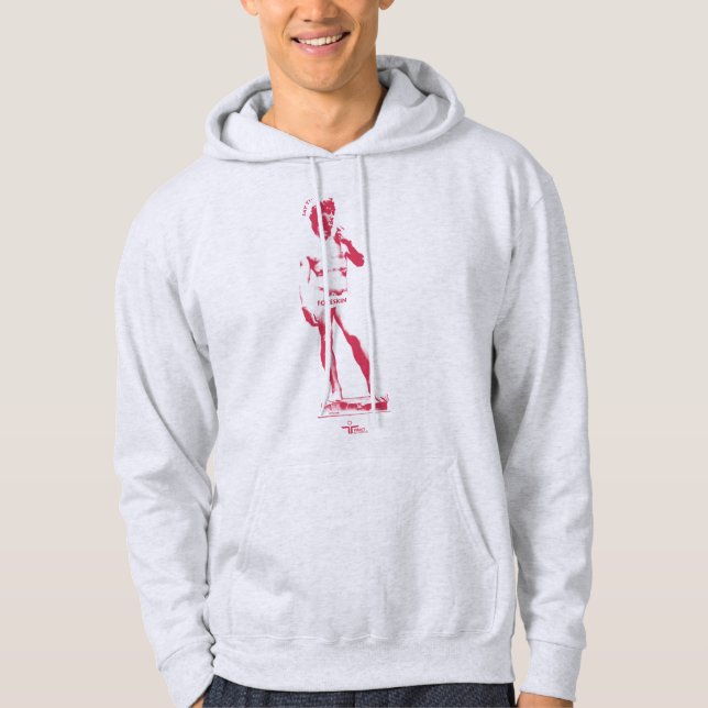 Statue: Say the F Word — Pink Print Hoodie (Front)