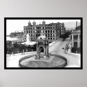 Statue Square in Hong Kong 1905 Poster