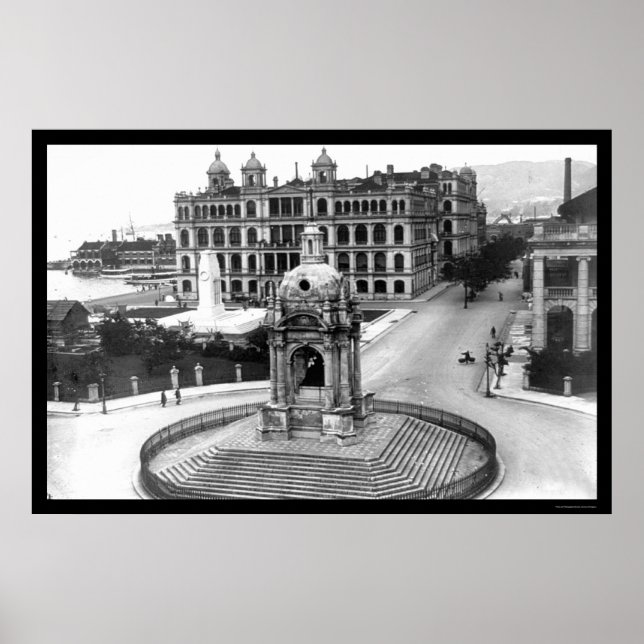 Statue Square in Hong Kong 1905 Poster (Front)