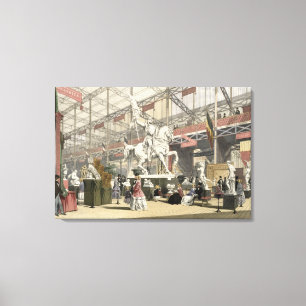 Statues in the Belgium section of the Great Exhibi Canvas Print