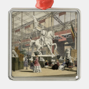 Statues in the Belgium section of the Great Exhibi Metal Tree Decoration