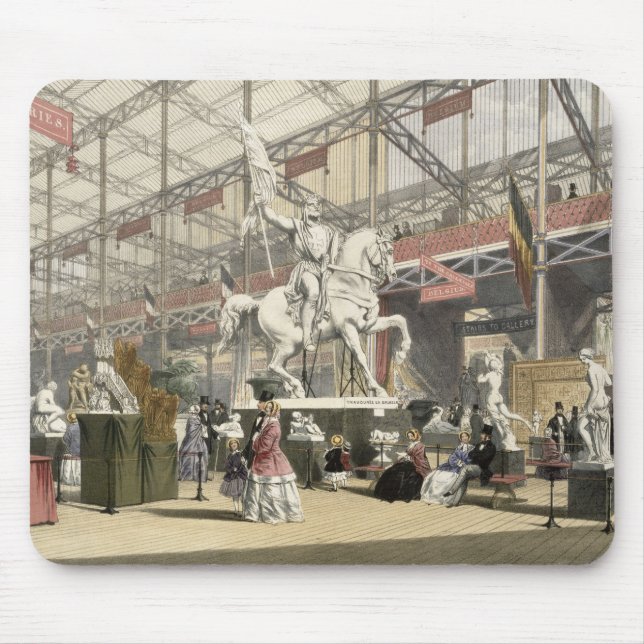 Statues in the Belgium section of the Great Exhibi Mouse Mat (Front)
