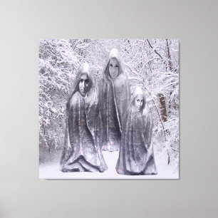 Statues in Winter Canvas Print