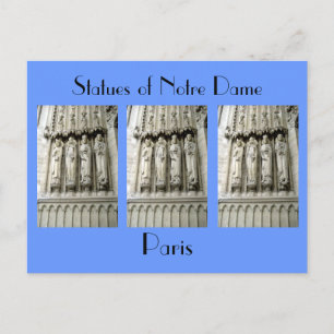 Statues of Notre Dame Postcard