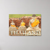 Statues of Sitting Buddhas | Ayutthaya, Thailand