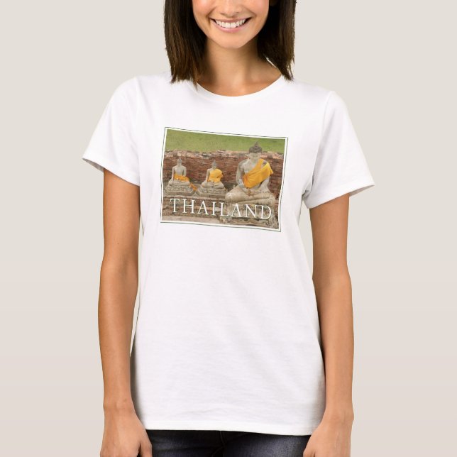 Statues of Sitting Buddhas | Ayutthaya, Thailand T-Shirt (Front)