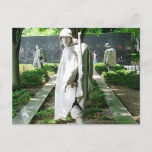 Statues of Soldiers   Korean War Memorial Postcard
