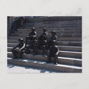 Statues of Workers of the Erie Canal Postcard