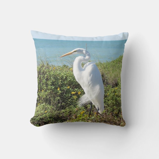Statuesque Heron Cushion (Front)