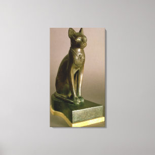 Statuette of a cat representing the goddess Bastet Canvas Print