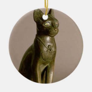 Statuette of a cat representing the goddess Bastet Ceramic Tree Decoration