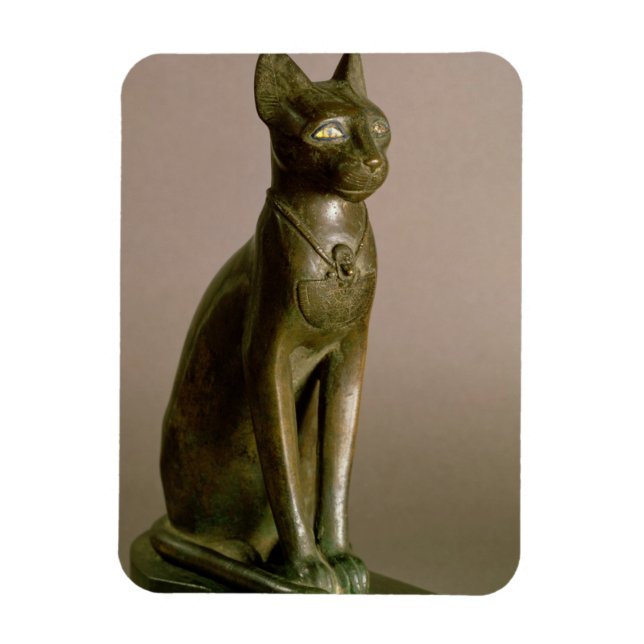 Statuette of a cat representing the goddess Bastet Magnet (Vertical)