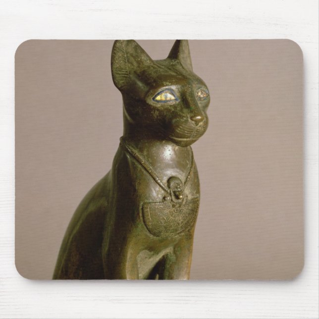 Statuette of a cat representing the goddess Bastet Mouse Mat (Front)