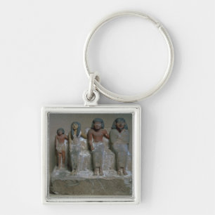 Statuette of a family group (pigment on chalk) key ring